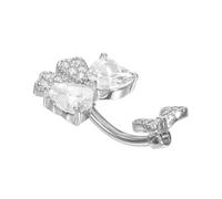 Ipetboom Anillos Acero Inoxidable con Lazo Joyería Navel Cómoda y Resistente para Mujer y Niña