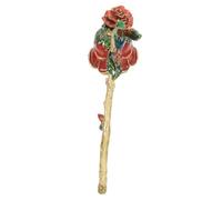 Ipetboom Apagafuegos Floral Portátil de Aleación de Zinc Mango Largo, Manual para Apagar Velas Hogar Estilo Elegante y Vintage