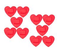 Ipetboom Apósitos Adhesivos Forma De Corazón 10 Unidades, Vendajes Para Heridas Transpirables, Parches Hemostáticos Portátiles Para Cuidado y Protección De Heridas, Adecuados Para Todas Las Edades