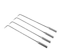 Ipetboom Atizador de Acero Inoxidable para Estufa y Barbacoa, Gancho para Chimenea 4 Piezas para Limpieza y Uso en Fogatas y Asados Color Aleatorio
