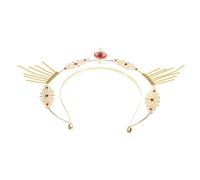 Ipetboom banda de pelo de carnaval banda de pelo de halloween tocado de diosa para cosplay damas diademas trajes góticos disfraces diadema para adultos tocado de lolita el plastico Golden