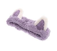 Ipetboom Banda Para El Cabello De La Oreja De Gato Diadema De Spa Con Orejas De Gato Sombreros De Oreja De Gato Diadema De Vaca Diadema De Maquillaje Tela Púrpura