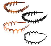 Ipetboom Bandas Para El Cabello Del Peine De Para Mujeres: 4Pcs De Diadema De Plástico Sin Esfuerzo Sin Deslizamiento Con Accesorios Para El Cabello Adecuados Para Mujeres