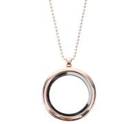 Ipetboom Bandeja Colgante Marco de Fotos Redondo de Metal Colgante Tipo Medallón Cierre Magnético Tamaño Portátil Color Rosa Dorado para Hacer Collares y Manualidades de Joyería