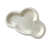 Ipetboom Bandeja de Joyería de Cerámica en Forma de Nube Color Crema Plato Pequeño Multifuncional para Anillos y Baratijas Soporte Estético para Mesa de Noche Organizador de Objetos