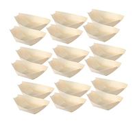 Ipetboom Bandeja De Madera Para Servir Comida Recipiente Para Aperitivos Para Kayak Para Sushi Para Fiestas Color Caqui 200 Unidades