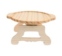 Ipetboom Bandeja Redonda de Bambú para Sofá con Patas Mesa Auxiliar Plegable para Cama y Reposabrazos Resistente y Práctica para Postres y Dispositivos