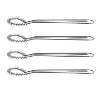 Ipetboom Batidor de Huevos Manual de Acero Inoxidable Pequeño Batidor de Cocina de Mano de 4 Piezas Resistente al Calor Mezclador Espiral para Salsas Leche y Repostería Adecuado para