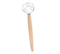 Ipetboom Batidor de Masa de con Mango de Madera Mezclador de para Cocinar Utensilio de Cocina para Pasteles Panes y Galletas Reutilizable