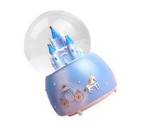 Ipetboom Bola de Cristal Castillo Musical Decorativa con Luz LED Incorporada Adorno Romántico para Escritorio Hogar Niñas