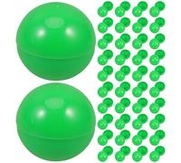 Ipetboom Bolas de Lotería para Sorteo 50 Unidades, Bolas de Plástico Pvc Reutilizables de 3 Cm Abiertas, Color Verde, Accesorios para Juegos de Bar y Actividades Festivas