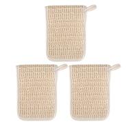Ipetboom Bolsa de Jabón Espumosa de Algodón y Lino 3 Piezas Tamaño Mediano Exfoliante Corporal para Piel Sensible Uso en Ducha y Baño sin Plástico Biodegradable