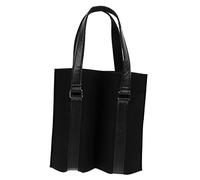 Ipetboom Bolsa para Botellas De Vino De Fieltro Negro Porta Botellas De Vino con Asa Resistente y Práctica Adecuado para Fiestas y Almacenamiento Doméstico