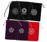 Ipetboom Bolsa para Cartas del Tarot Cordón 6 Piezas, Pequeña y Portátil, Tela Suave y Duradera, Patrón Delicado, Adecuado para Guardar Joyas y Objetos Pequeños en Viajes y Uso Diario