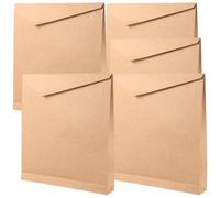 Ipetboom Bolsas de Papel Kraft para Ropa 5 Piezas 30X33X5 CM Cierre de Gancho y Bucle Color Papel Kraft para Embalaje de Camisas Regalos y Archivos Ideales para Pequeñas Empresas y