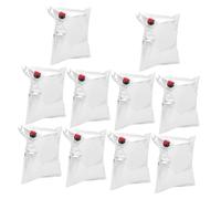 Ipetboom Bolsas para Vino Reutilizables de 5l con Válvula Mariposa, Material NY Vmpet PE, Paquete de 10 Unidades para Uso Diario y Fiestas