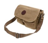 Ipetboom Bolso Casual de Hombro para Hombre Bolso de Lona Vintage en Color Caqui Tamaño Único Bolsa Portátil para Viaje y Uso Diario Multifuncional para Trabajo y Paseo