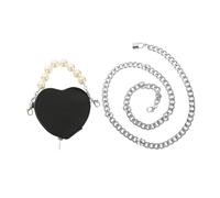 Ipetboom Bolso de Cintura de Cadena para Mujer con Diseño Punk y Correa Desmontable Mini Bolsa de con Perlas para Vestidos y Ocasiones Casual
