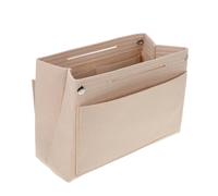 Ipetboom Bolso de Cosméticos Organizador de Bolsa de Trabajo Organizador de Bolsos de Fieltro Inserciones organizadoras de Bolsos Bolsa de Viaje cosmética Organizador de Tote sintió Beige