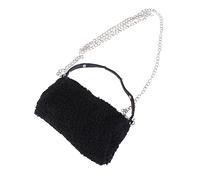Ipetboom Bolso de Mano de Peluche Otoño Invierno Bandolera Cruzada con Remaches Bolso de Cubo Portátil para Mujer Elegante y Espacioso para Uso Diario