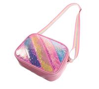 Ipetboom Bolso para Niñas Bolso Bandolera con Lentejuelas Brillantes Y Correa De Hombro Ajustable con Cremallera De Arcoíris Monedero Pequeño con Diseño De Sirena para Fiestas