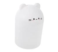 Ipetboom Bote de Basura Mini con Diseño de Oso para Escritorio Basura Diaria Multifuncional Accesorio Decorativo para Cocina Oficina y Hogar Blanca
