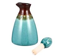 Ipetboom Botella Cerámica para Aceite Esencial Azul Dispensador Portátil para Aromaterapia Almacenamiento Compacto y Reutilizable Cierre Hermético Antileak Diseño Ligero para Uso