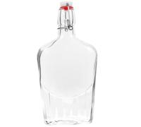 Ipetboom Botella de Vidrio Reutilizable para Whisky y Jugos, Cierre Seguro Hermético, 500Ml, Diseño Clásico para Festivales y Eventos en Casa