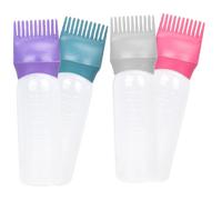 Ipetboom Botellas Aplicadoras con Peine para Teñir Cabello 4 Unidades 120ml Multicolor para Salón Peluquería Uso Profesional y Doméstico