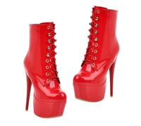 Ipetboom Botines Cortos de para Mujer Tacón Fino Diseño con Cordones Cómodos y Transpirables para Invierno Combinan con Jeans y Faldas