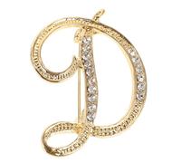 Ipetboom Broche de Aleación Decorativo con Inicial D Diseño Creativo y Elegante para Hombre y Mujer Pin Estético para Mochila y Accesorio Versátil para Ropa y Trajes
