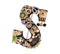 Ipetboom broche de carta broche de fiesta chicas alfiler inicial letras q broche de pechera