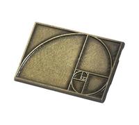 Ipetboom Broche de Proporción Áurea Rectangular de Metal Artístico Medieval, Pin de Solapa Matemático para Profesores y Amantes del Arte, Insignia Elegante para Obsequio Especial