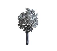 Ipetboom Broche De Satén Para Novia De Ramo De Decoración De Banquete Pin Para Ceremonias y Plateado