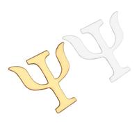 Ipetboom Broche de Solapa de Aleación Vintage para Mujer, Conjunto 2 Piezas en Dorado y Plateado, Pines de Metal Letras del Alfabeto, Joyas de Fiesta y Accesorios de Moda