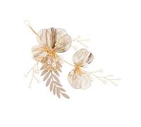 Ipetboom Cabeza De Flor Dorada Accesorios Cabello Tocado Floral De Aleación Diadema De Perlas Para Boda Adorno Cabeza Sevillana