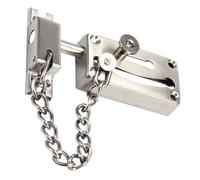 Ipetboom Cadena Antirrobo para Puerta de Hogar Cerrojo de Seguridad Resistente de Hierro Acabado Acero Cepillado Pestillo para Puertas Interiores y Exteriores Protección Práctica para