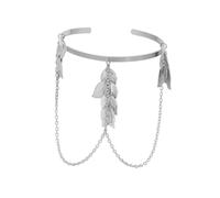 Ipetboom Cadena De Brazo Para Mujer Borla De Hoja Geométrica, Pulsera Ajustable De Hierro Tacto Suave, Estilo Versátil Para Recuerdos Turísticos y Fiestas, 15x8.2x1 Cm