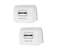 Ipetboom Caja De 2 Piezas Maletín para Desechar Cuchillas Soporte De Maquinilla De Afeitar De Seguridad Estuche De Afeitar De Seguridad Banco De Hojas De Afeitar Hojalata