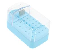 Ipetboom Caja de Almacenamiento para Brocas de Uñas Organizador Transparente Huecos Soporte para Cabezales de Pulido para Manicura y Limpieza