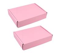 Ipetboom Caja de Embalaje Corrugada Rosa Plegable Tamaño 200X140X40 MM Set de 10 Unidades para Envolver Ropa y Manualidades Pequeñas Estuche Ligero y Portátil para Regalos y