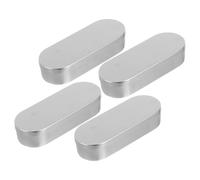 Ipetboom Caja de Esterilización Reutilizable de Instrumentos 4 Piezas Bandeja de Esterilización de Aluminio Plata Ligera y Muestras de Laboratorio Profesionales para Instrumentos