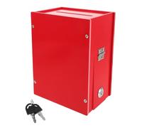 Ipetboom Caja de Sugerencias con Ranura Urna Electoral de PVC Opaco 15X11X20 CM Color Rojo Cerradura Segura para Donaciones Votaciones y Recaudación de Fondos Montaje Pared o Suelo