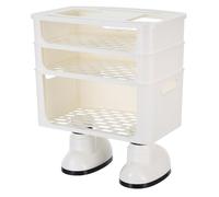 Ipetboom Caja Organizadora de Router WiFi Blanca de Plástico 3 Capas y Patas Estante Moderno para Gestión de Cables y Regletas Cubierta Ventilada para Salón y Oficina Organizador de