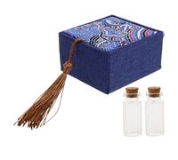 Ipetboom Caja para Almacenamiento De Recuerdos De Ñiño 2 Botellas De Cristal, Preservación De Cordón Umbilical y Lanugo, Adecuado para Decoración y Obsequio En Nacimiento