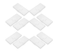 Ipetboom Caja Portátil para Cepillos Interdentales 12 Piezas Estuche Rectangular Transparente de Plástico Tapa Abatible a Prueba de Polvo Organizador Compacto para Viaje y Uso Diario