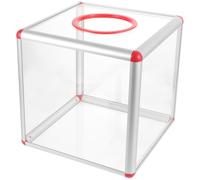 Ipetboom Caja Transparente para Billetes y Papeletas Electoral de 25 CM Acrílica Pequeña para Rifas Donaciones y Fiestas Contenedor Multifuncional para Sorteos y Buzón de Sugerencias