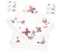 Ipetboom Cajas De 6 Piezas Contenedor De Uñas Falsas Presione En La Caja De Uñas Titular De Uñas Falsas Organizador De Uñas Postizas Papel Brillo Caja De Pestañas Artificial