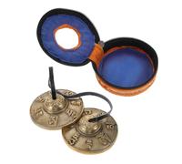 Ipetboom Campanas Tingsha de Cobre para Meditación y Yoga de Platillos con Sonido Claro Ligero y Portátil Instrumento de Percusión para Prácticas de Mindfulness y Terapia Sonora