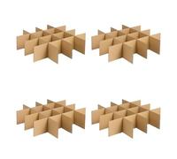 Ipetboom Cardboard Moving Box Dividers, 4 Sets 24pcs Cardboard Dividers for Packing Boxes Moving Dishes and Glasses, Dish Protection, Reusable Paper Inserts, Khaki, 13.18x13.18in